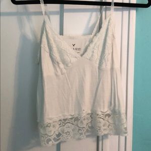 White lace tank